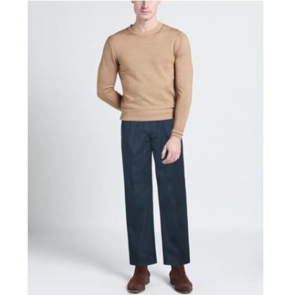 Department 5 Pleated Navy Blue High Waisted Straight Leg Regular Fit Pants 34x29 - Picture 1 of 10